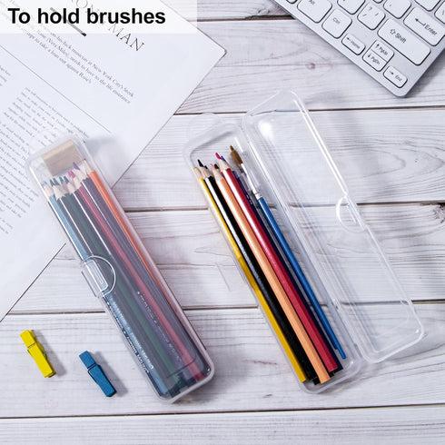 Toothbrush Case 2 Packs, Transparent Travel Holder, Plastic for Toothbrush, 7.87 x 1.85 x 1.18 inches