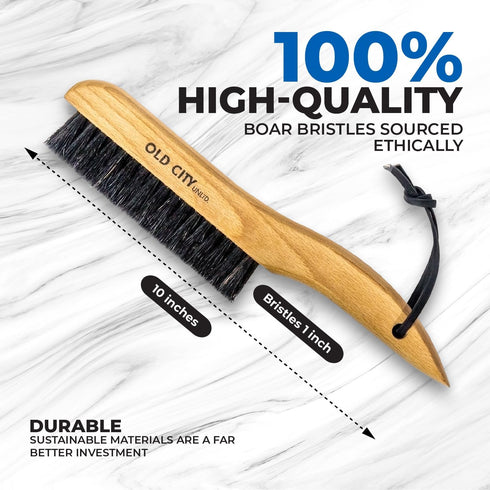 Clothes Brush Garment Brush, Lint Remover for Clothes, 100% Boar Bristle