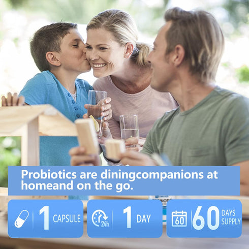Probiotics 120 Billion CFUs 18 Strains, 3 Prebiotics, 60 Capsules - Supports Digestive & Gut Health, Immune Strength