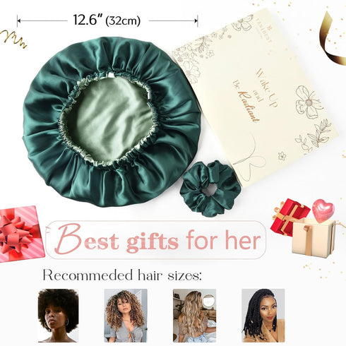 YANIBEST Adjustable Satin Bonnet Silk Bonnet for Sleeping, Hair Bonnets for Women Curly Natural Hair