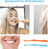 5 Pcs Single End Tufted Toothbrush, Interspace Tapered Trim Tooth Cleaner for Orthodontic Detail Cleaning
