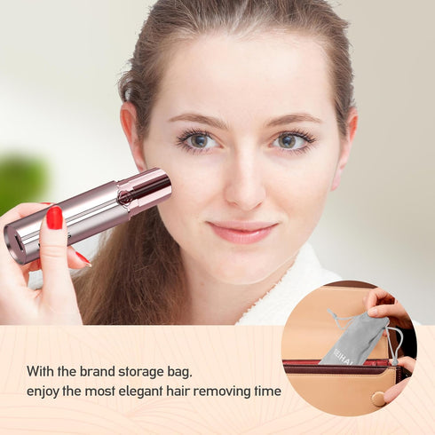 SEIHAI Facial Hair Removal Device for Women, Rechargeable Hair Remover for Face, Upper Lip, Chin, Includes 2