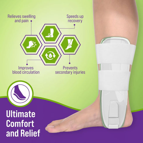 MARS WELLNESS Premium Air Gel Ankle Stirrup Brace, One Size Fits All