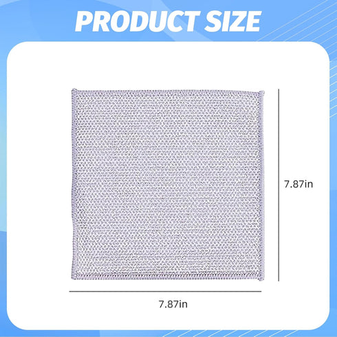 6 Pcs Multipurpose Wire Dishwashing Rags, Non-Scratch Wire Dishcloth for Scrubbing and Cleaning Dishes, Pots
