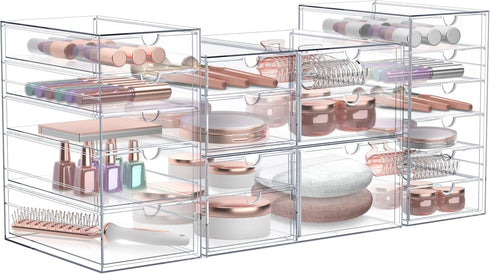 Sorbus Makeup Organizer with 18 Drawers, Acrylic Drawer Organizer for Makeup, Office, Art Supplies, Jewelry Storage