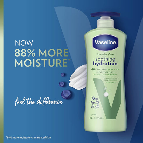Vaseline Intensive Care Body Lotion Pack of 3 20.3 oz - Ultra-Hydrating for Dry Skin