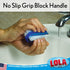 LOLA Products Hand & Nail Brush, 2 Sided Soft & Stiff with Comfortable No-Slip Grip, Red - 3 Pack
