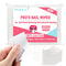 NXJ INFILILA Lint Free Nail Wipes, 600CS Natural Wood Pulp, Acetone Nail Polish Remover Pads for Salon Supplies