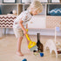 Set Set Mini Broom and Dustpan Cartoon Small Broom with Dustpan Combo Cute Cleaning Kit for Home Office Floor (Brown)