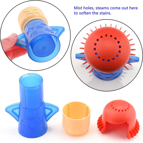 Angry Mum Microwave Oven Cleaner, Chemical Free Steamer Cleaning with Vinegar and Water, Kitchen Office (Blue)