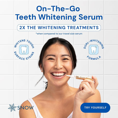 Snow Extra-Strength Teeth Whitening Serum - Whitening Pen for Stain Removal & Whiter Teeth - 2 Pack with Carbamide &