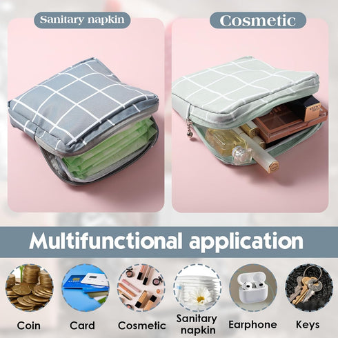 Ymapinc 3Pcs Sanitary Napkin Storage Bag Period Bags for Teen Girls for School Period Pouch Portable Tampon Storage