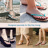 2 Pairs Pigskin Flip Flop Insoles, Anti-Slip and Pain Relief, Self Adhesive Cushion Insert for Thong Sandals, High