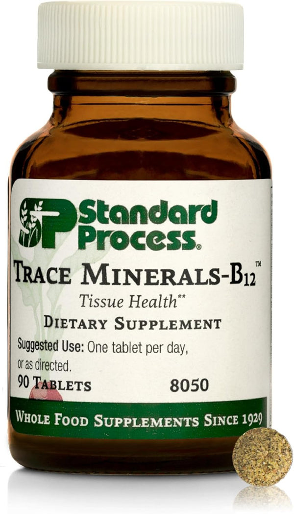 Standard Process Trace Minerals-B12 - Thyroid & Cell Functioning Support with Iodine,
