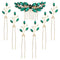 inSowni 7 Pieces Vintage Bridal Wedding Glitter Emerald Green Rhinestone Hair Side Combs and U-shaped Hair Pins