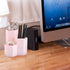 LoveBB Makeup Brush Holder Organizer, 3 Slot Plastic Storage Solution for Cosmetics Brushes, Pink