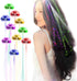 LED Flashing Fiber Optic Hair Accessories, Multicolor Changing Barrettes for Party, Dancing, 10 Pieces