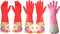 Kitchen Rubber Cleaning Gloves with Warm Lining - Household Thickening PU Waterproof Dishwashing Latex Glove, Large 2