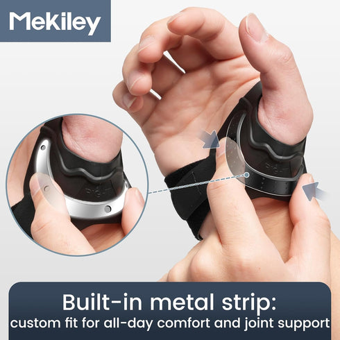 Mekiley CMC CMC Thumb Support Brace - with Firm Supportive Wrist Strap, Dual Density Thumb Brace Stabilizes Joint, Pain
