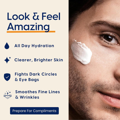 Strive Mens Face Moisturizer - Fragrance-Free Lotion for All Skin Types, Anti-Aging with 4% Niacinamide (50g)