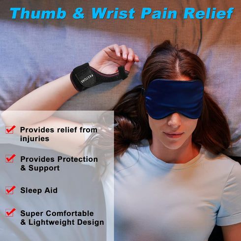 Thumb Brace, Adjustable Breathable Spica Splint for Right and Left Hand, Pain Relief for Carpal Tunnel, Arthritis