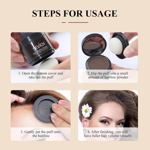 Sevich Hairline Powder, Instantly Conceals Hair Loss, Root Touch Up Powder, Hair Shadow Toppers for Women & Men, Touch