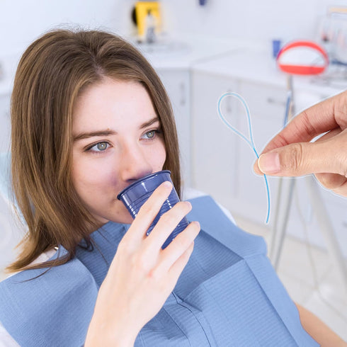 Floss Threaders, 100 Pcs Dental Floss for Braces, Nylon Loop Design for Deep Clean Dental Care Tools