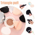 Pimoys 6 Pieces Powder Puff Face Triangle Makeup Sponge, Soft Velour Puffs for Loose Powder Setting Blender Tool