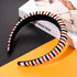 NVENF Halloween Headband for Women, Crystal Rhinestone Bejewelled Hairband with Orange Black Beads