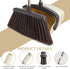 Broom and Dustpan Set, Heavy Dust Broom Combo for Home, Long Handle Dust Pan and Broom Set for Kitchen, Office, Beige