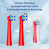 10 Pack Replacement Brush Heads for Brusheez Kids Electric Toothbrush, Compatible with Brusheez, Red, Medium