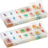 Large Weekly Pill Organizer, 2 Pack AM PM Pill Box for Medication, XL 7 Day Organizer with Braille