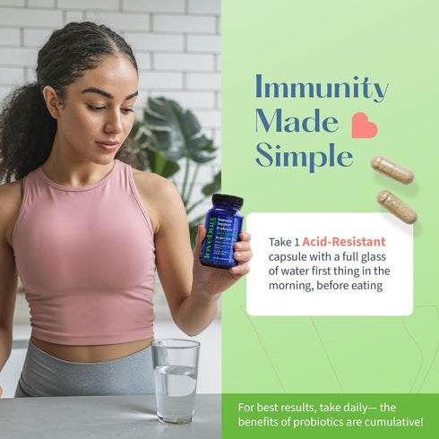 LOVEBUG Immune Support Daily Probiotics for Women - 40 Billion CFU, Lactobacillus Probiotic Supplement with Vitamins,