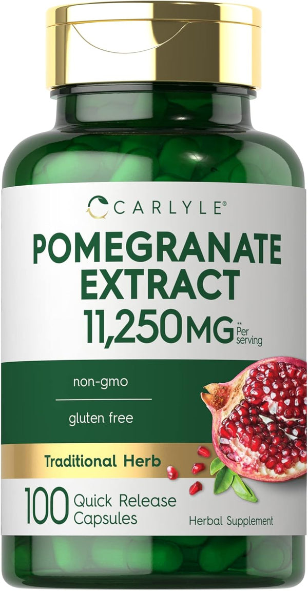 Carlyle Pomegranate Extract | 11250mg | 100 Capsules - Non-GMO, Gluten Free Traditional Herb