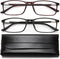 Professional Reading Glasses for Men/Women - Blue Light Blocking Computer Readers with Spring Hinges