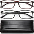 Professional Reading Glasses for Men/Women - Blue Light Blocking Computer Readers with Spring Hinges
