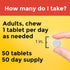 Nature Made Chewable L-Theanine 200mg - 50 Chewable Tablets for Stress Relief, 50 Day Supply