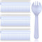Tioncy 150 Pcs Disposable Plastic Sporks, Individually Wrapped 2 in 1 Fork and Spoon Set for Parties