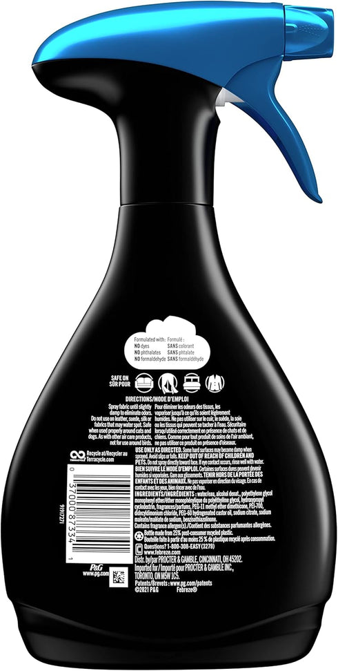 Febreze Fabric Refresher, Platinum Ice Scent, Odor Fighting Deodorizing for Carpets, Upholstery, Bedding, 16.9 oz.