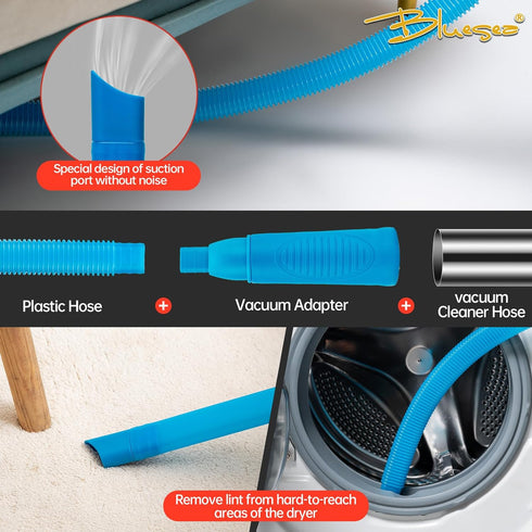 BLuesea Dryer Vent Cleaner Kit, 15-Piece Ultimate Dryer Cleaning Kit with 30 Feet Dryer Vent Brush and Vacuum