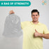 7-10 Gallon High Density Garbage Bags, Clear, 100 Bags, 6 Micron