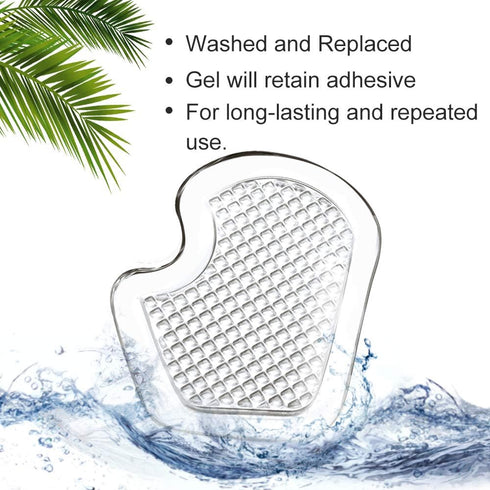 Metatarsal Pads Gel Cushions 8 Count, Protect and Relieve Ball of Foot, Sesamoid, Metatarsal Pain - 4 Pairs
