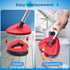 Spin Mop Head Replacement for EasyWring 1 Tank - Upgraded Scrub Brush Mop Set with 2 Microfiber Mop Refills and Handle