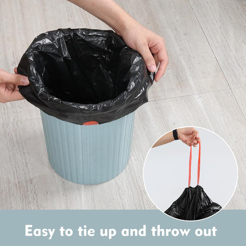Cand 5 Gallon Drawstring Trash Bags, Garbage Bags, Black, 104 Counts/2 Rolls