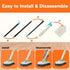 3 in 1 Scrub Cleaning Brush with Long Handle 51'', Shower Bathtub Tub & Tile Scrubber Brush, Includes 1 Stiff Brush