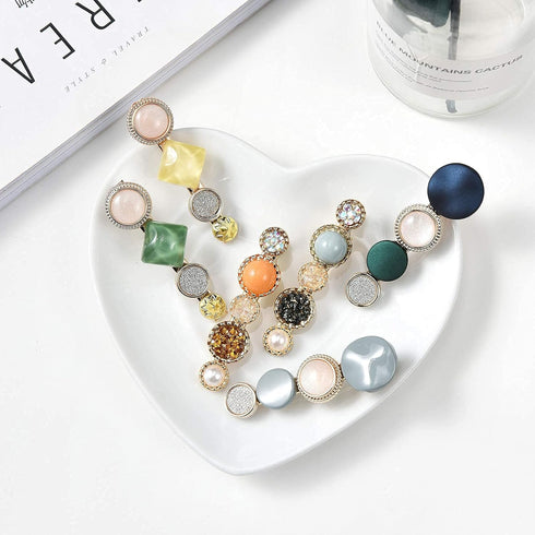 Mehayi 20 PCS Macaron Pearls Hair Clips, Handmade Cute Hair Barrettes, Elegant Gold Hair Accessories for Women Girls