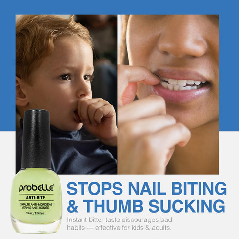 Probelle Anti-Bite Nail Biting Treatment for Kids & Adults, No Bite Nail Polish Deterrent, 0.5 fl oz