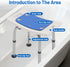 6 Shower Chair for Elderly Shower Seat for Inside Tub Tool-Free Shower Stool Adjustable Heights Bathtub Chairs