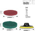 4 Inch Drill Brush Power Scouring Pads - Heavy Duty Tub and Tile Cleaner, Household Cleaning Kit with Drill Attachment