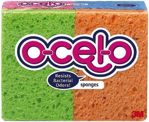 ocelo O-Cel-O Cellulose Sponges, Assorted Colors 4 ea (Pack of 6)